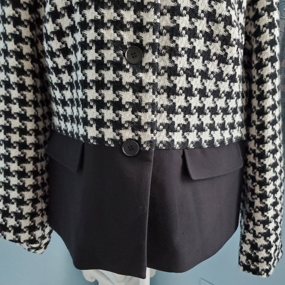 Talbots Sz 14 houndstooth button Blazer jacket E87 - Picture 2 of 7